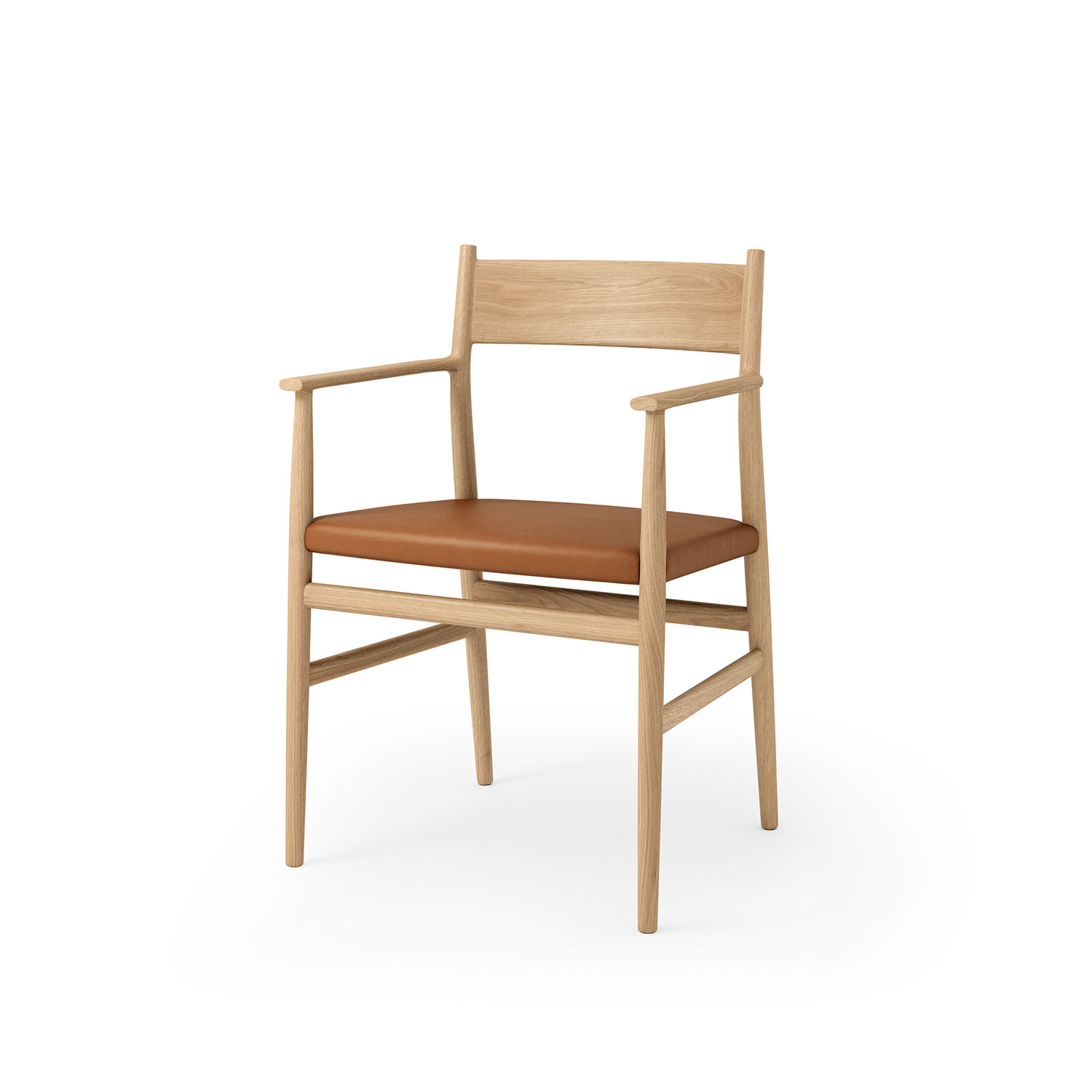 ARV Armrest Chair, Cognac Leather